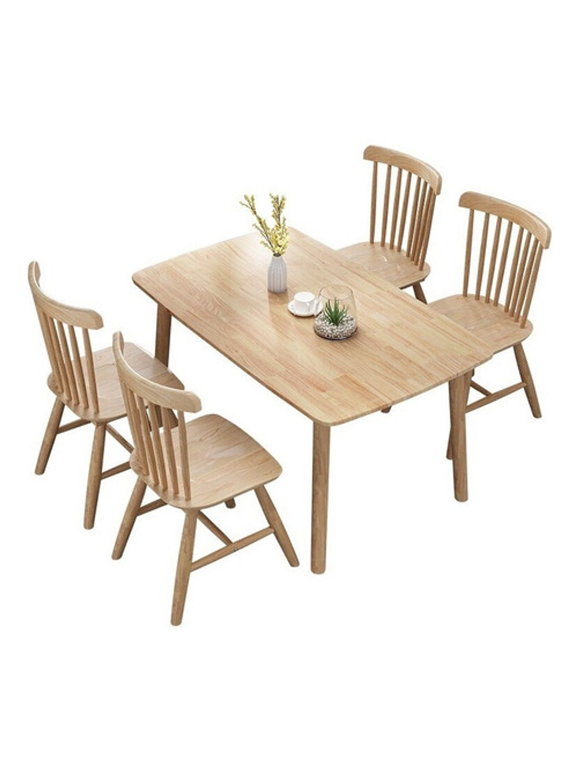 Mesa Con 4 Sillas Windsor Madera Original 130x80 1