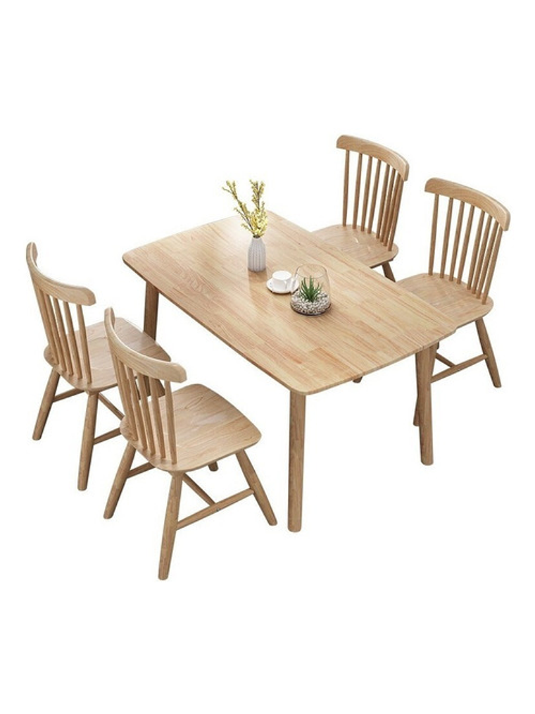 Mesa Con 4 Sillas Windsor Madera Original 130x80 1