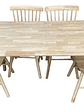 Mesa Con 6 Sillas Windsor Madera Original 140x80 - Miniatura 6