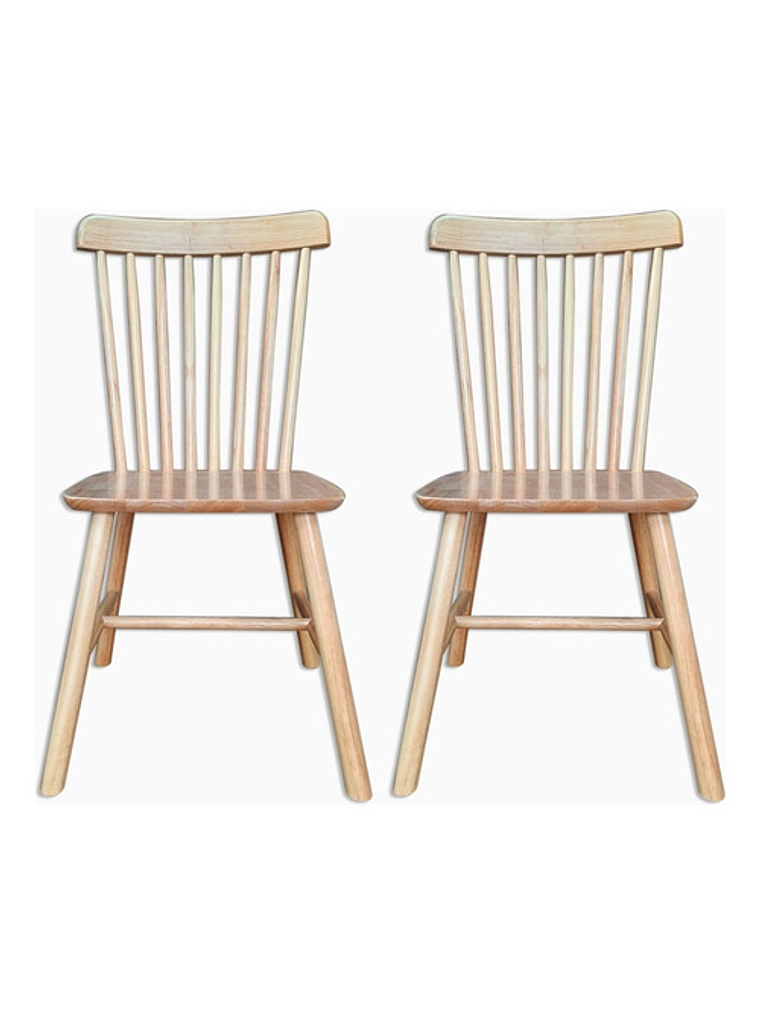 Silla Windsor Madera Original Barniz Natural Set 4 Unidades 1