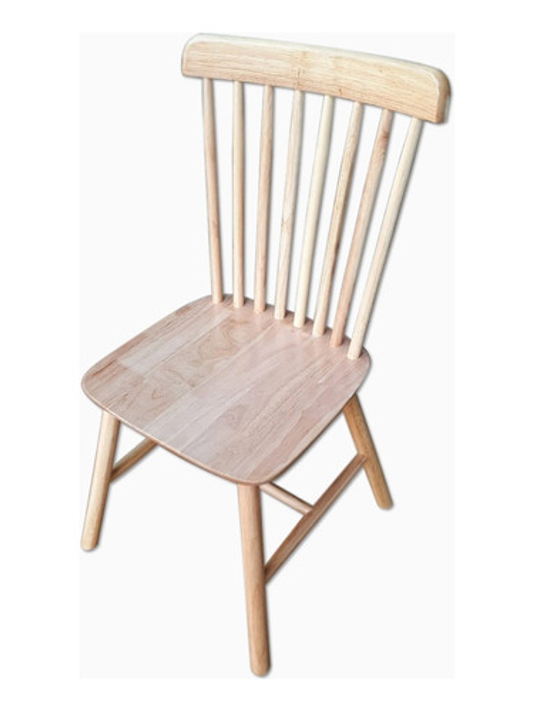 Silla Windsor Madera Original Barniz Natural Set 4 Unidades 3