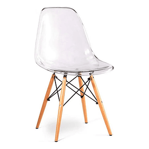 Silla Eames Transparente Luxor Pack 2 Unidades