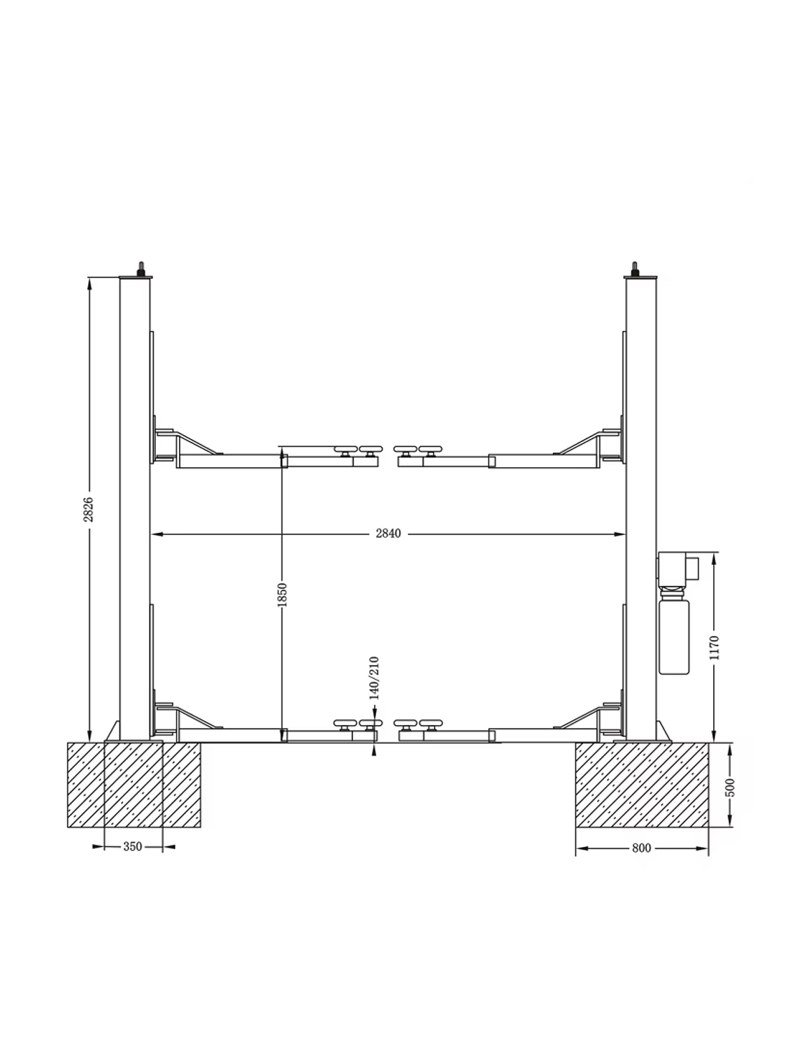 Elevador Hidráulico  Auto Tipo Torre   4.000 Kg Jaray Tp 6