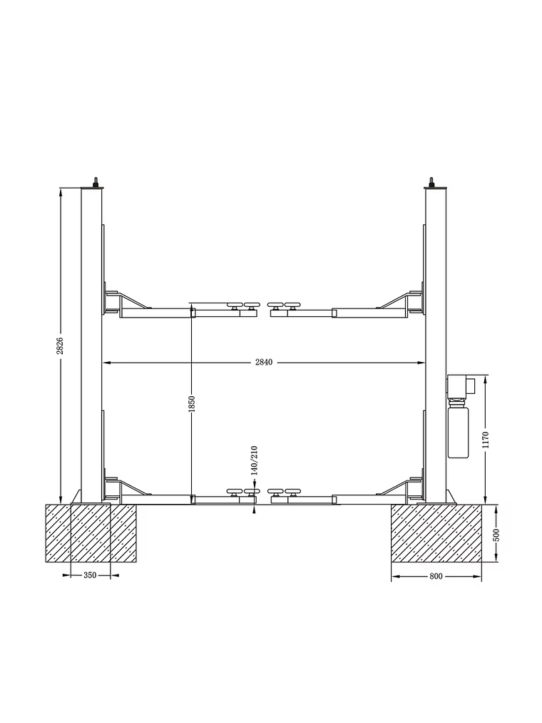 Elevador Hidráulico  Auto Tipo Torre   4.000 Kg Jaray Tp 6