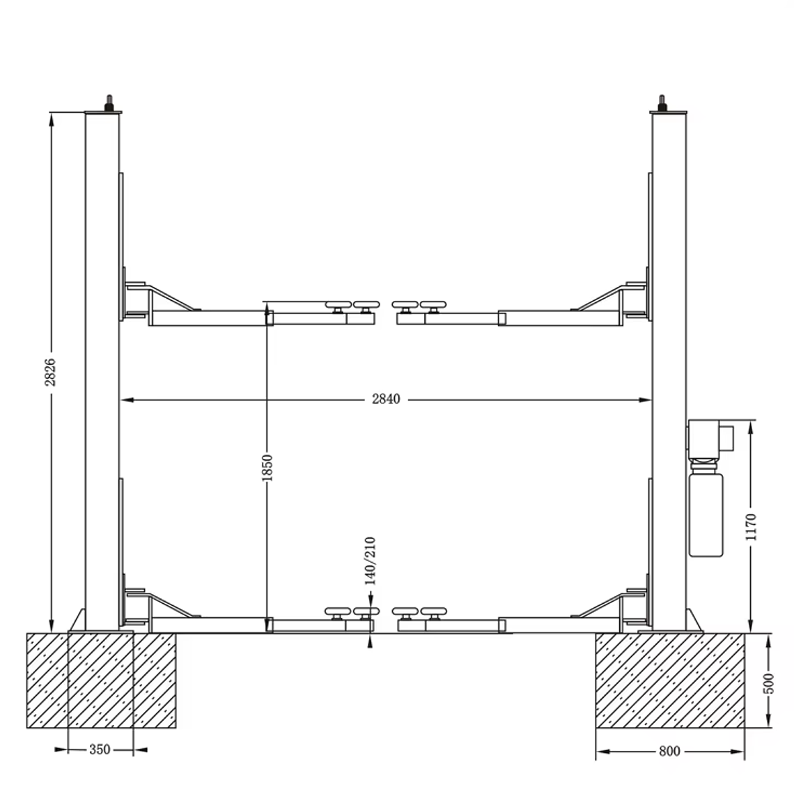 Elevador Hidráulico  Auto Tipo Torre   4.000 Kg Jaray Tp 6