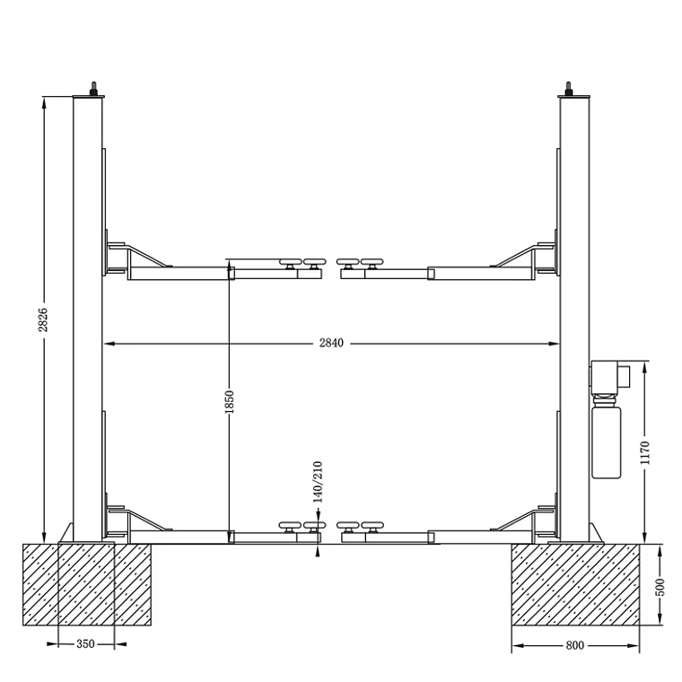 Elevador Hidráulico  Auto Tipo Torre   4.000 Kg Jaray Tp 6