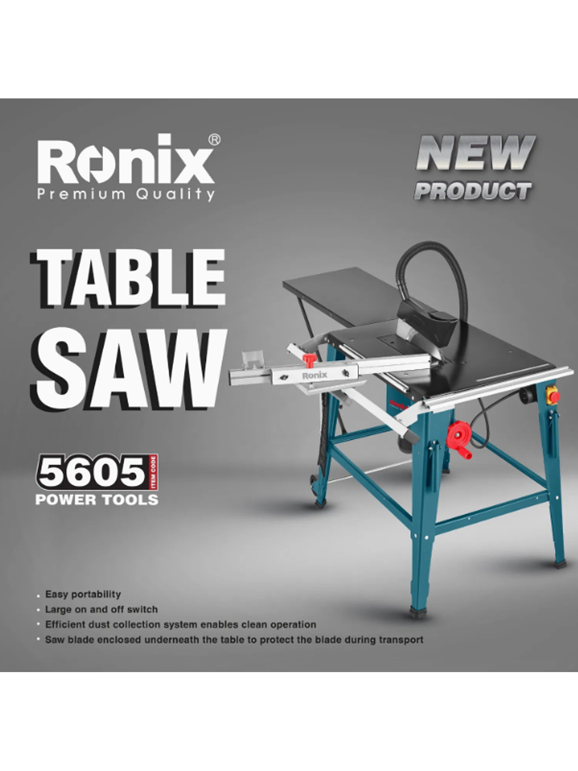 Sierra Banco Ronix 5605  Con Mesa Encuadradora + Extensión 4