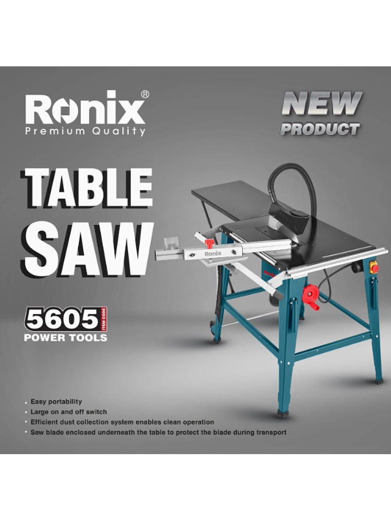 Sierra Banco Ronix 5605  Con Mesa Encuadradora + Extensión 4