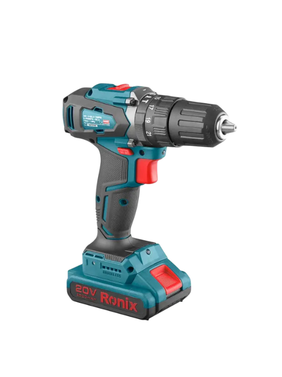 Taladro/ator. 13mm  Inalámbrico Ronix8900k  2 Baterías 45nm 1