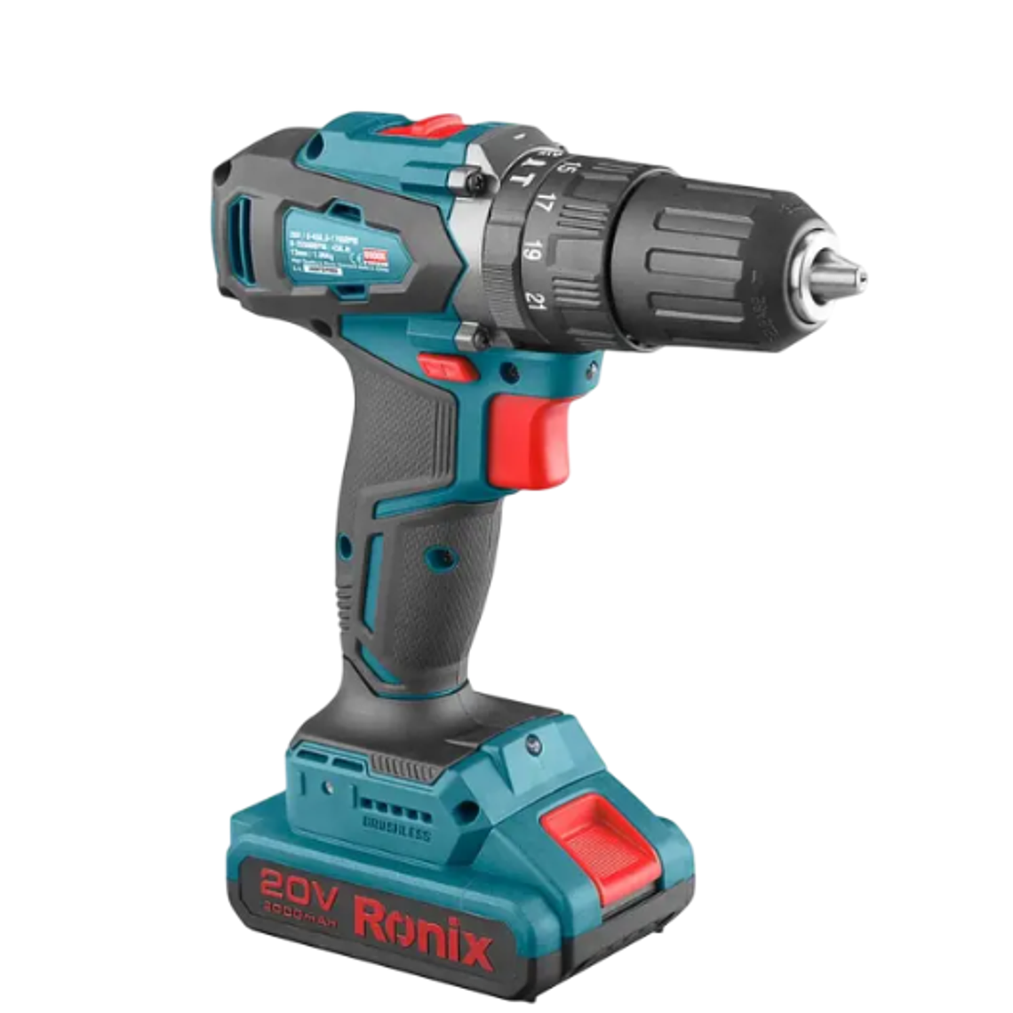 Taladro/ator. 13mm  Inalámbrico Ronix8900k  2 Baterías 45nm 1