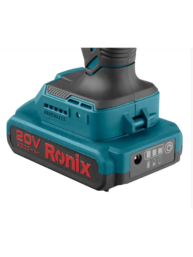 Taladro/ator. 13mm  Inalámbrico Ronix8900k  2 Baterías 45nm 3
