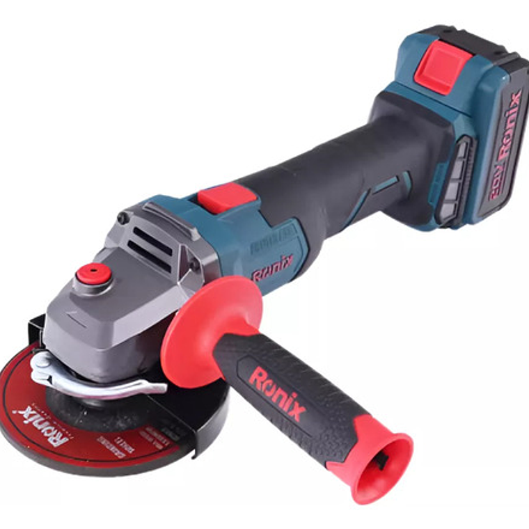 Esmeril Angular Inalambrico Ronix 8901k S/carbones +2 Bat 4a 2