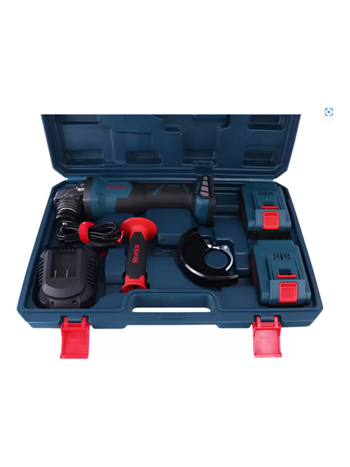 Esmeril Angular Inalambrico Ronix 8901k S/carbones +2 Bat 4a 4