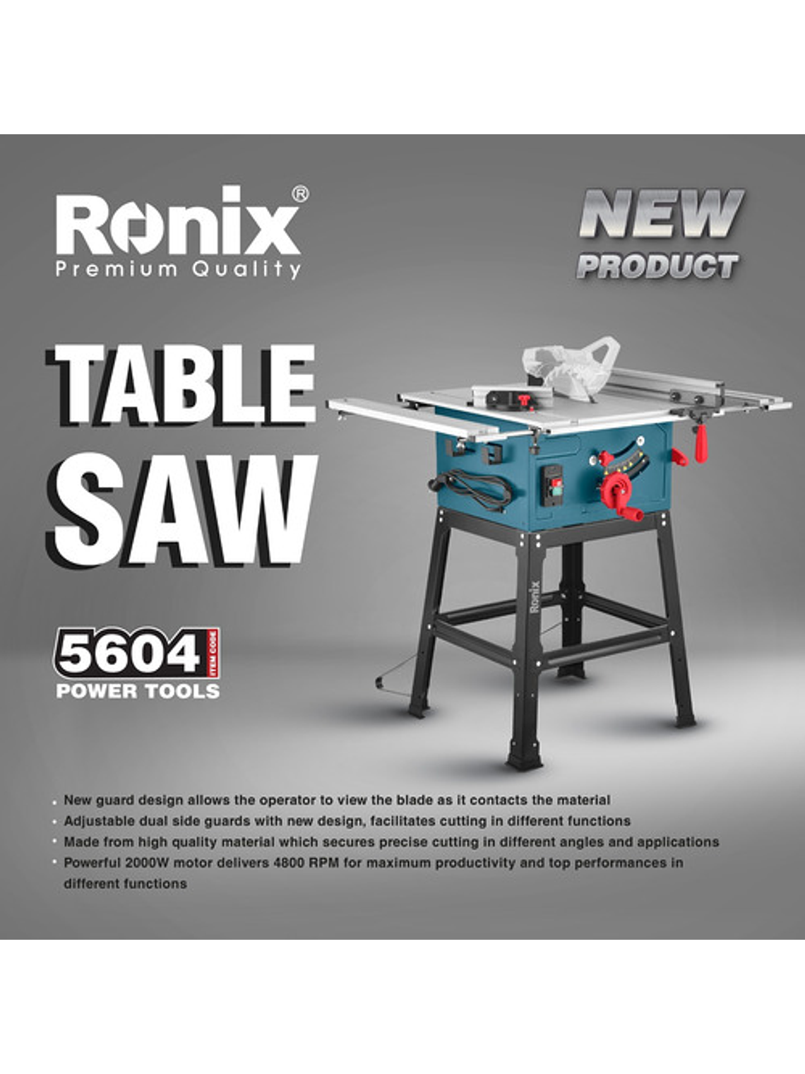 Sierra Banco Ronix 5604 2000w Mesa Extensible Largo Ajustabl 2