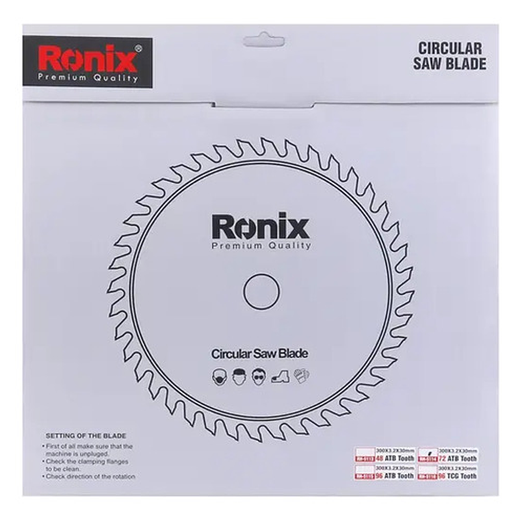 Disco Sierra Circular Ronix 5110 250mm 60 Dientes Original 2