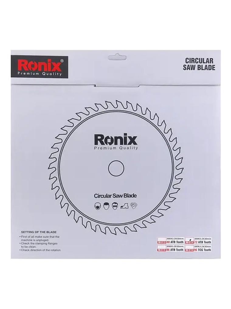 Disco Sierra Circular Ronix 5114 305mm 80 Dientes Original 3