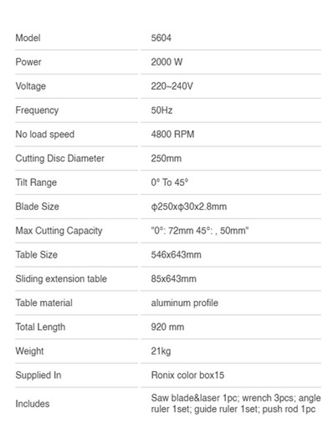 Sierra Banco E-storm 2000w Mesa Extensible Ambos Lados 3