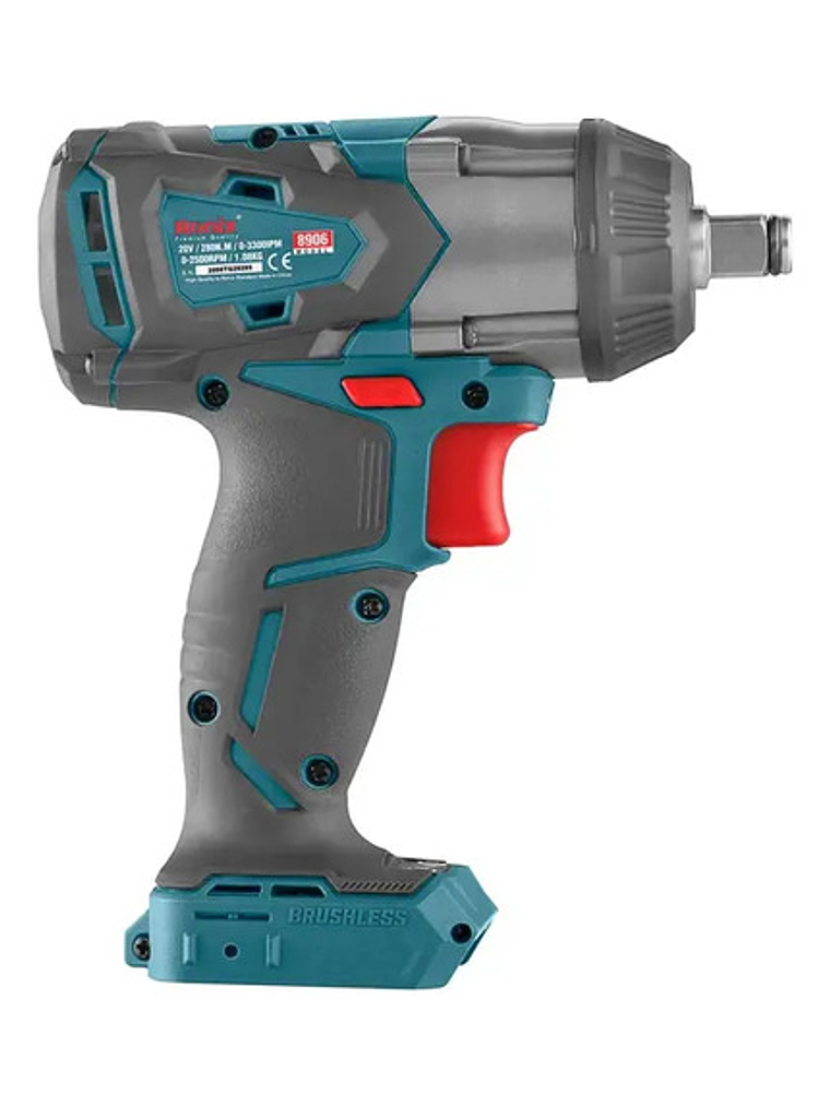 Pistola Llave Impacto Ronix 8907k + 2 Bat + Maletín + Cargad 5