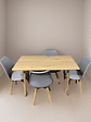 Comedor 4 Sillas Tulipa Gris + Mesa Nordic Madera 120x70 - Miniatura 1