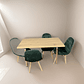 Comedor Con 4 Sillas Capitone Verde + Mesa Nordic 120x60 - Miniatura 3