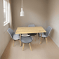 Comedor Con 4 Sillas Tulipa Gris  + Mesa Nordic 120x60 - Miniatura 1