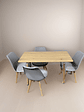 Comedor Con 4 Sillas Tulipa Gris  + Mesa Nordic 120x60 - Miniatura 3