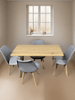 Comedor Con 4 Sillas Tulipa Gris  + Mesa Nordic 120x60 - Miniatura 4