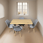 Comedor Con 4 Sillas Tulipa Gris  + Mesa Nordic 120x60 - Miniatura 4