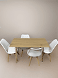 Comedor Con 4 Sillas Tulipa Blanca  + Mesa Nordic 120x60 - Miniatura 2