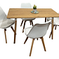 Comedor Con 4 Sillas Tulipa  + Mesa Nordic 120x70 - Miniatura 1