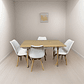Comedor Con 4 Sillas Tulipa  + Mesa Nordic 120x70 - Miniatura 2