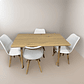 Comedor Con 4 Sillas Tulipa  + Mesa Nordic 120x70 - Miniatura 4
