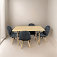 Comedor 4 Sillas Capitoné Gris + Mesa Nordic Madera 120x70 - Miniatura 3