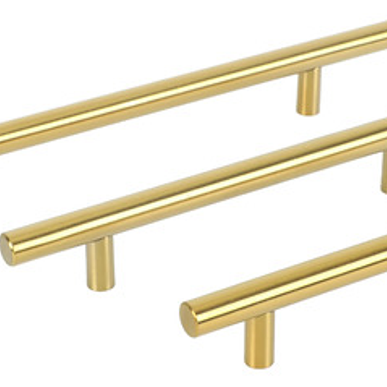 Pack 10 Tiradores Madrid Sevillano 128/200 Metal Dorado 1