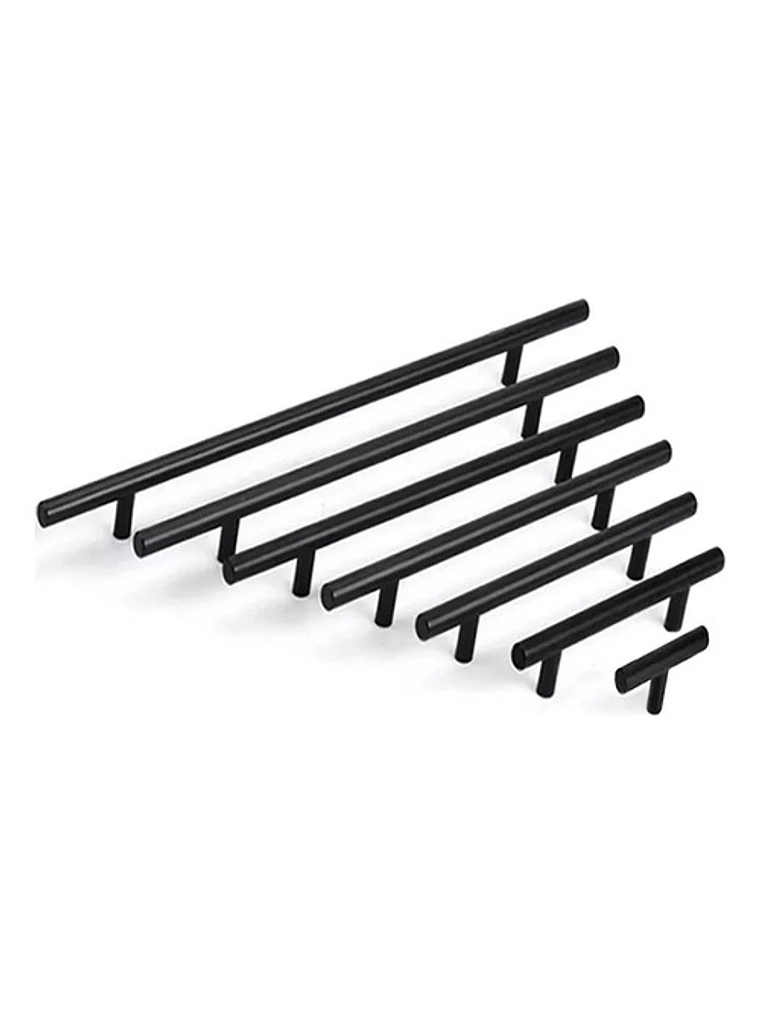 Pack 10 Tiradores Madrid Sevillano 96/150 Metal Negro 2