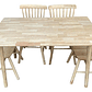 Mesa Con 4 Sillas Windsor Madera Original 120x70 - Miniatura 4