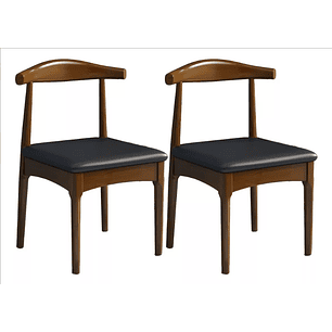 SILLA BISTRO NOGAL ACOLCHADA 