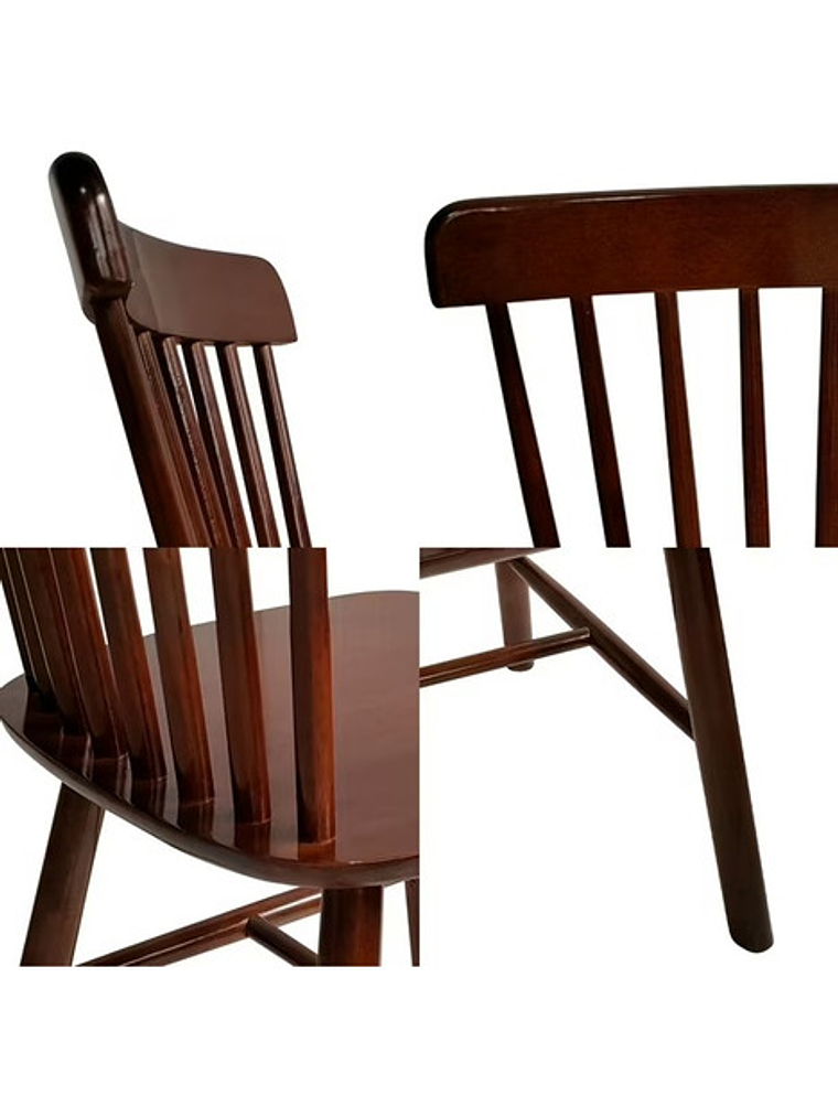 Silla Windsor Madera Original  Color Nogal Set 2 Unidades 3