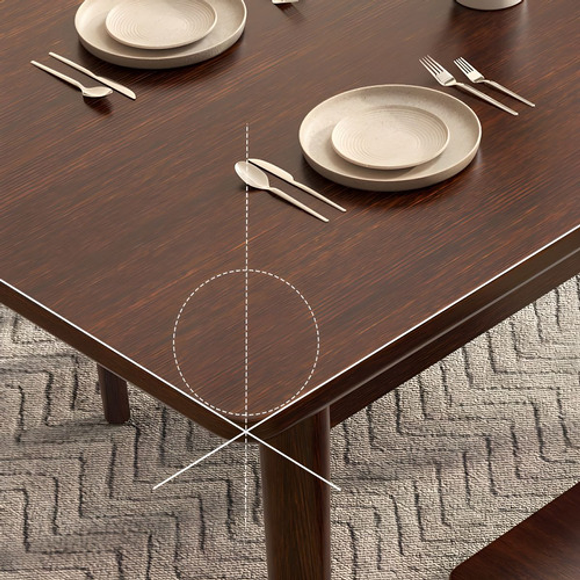 Mesa Windsor Nogal 120x70 2