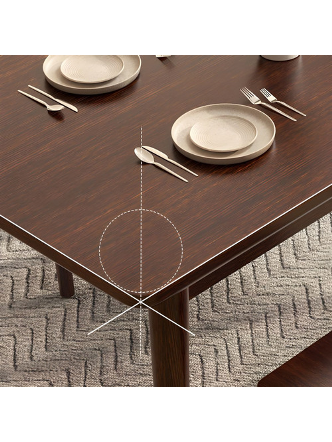 Mesa Windsor Nogal 130x80 2