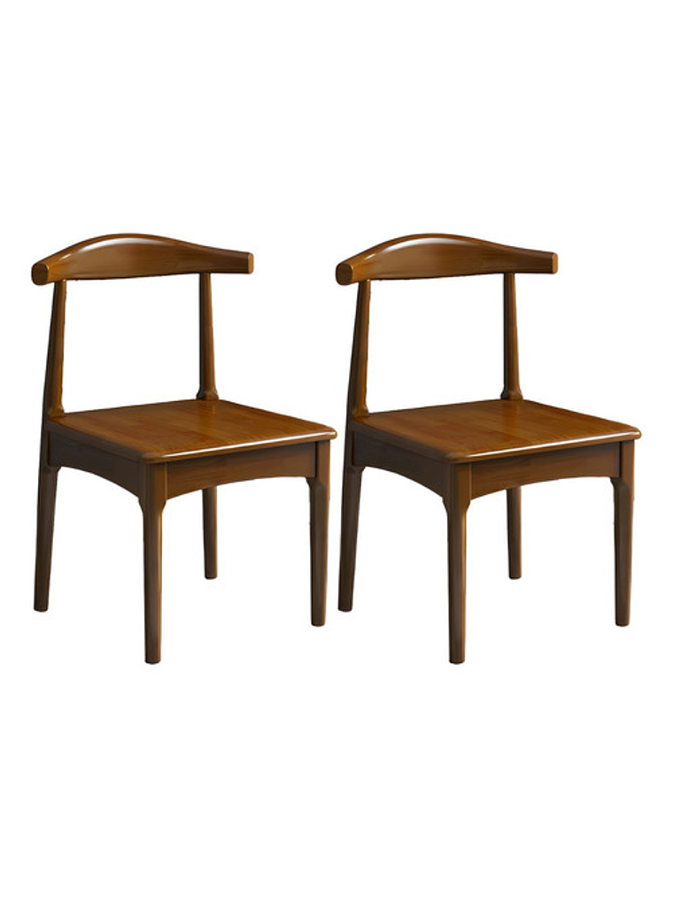 Silla Windsor Bistró Madera Color Nogal Set 2 Unidades 1