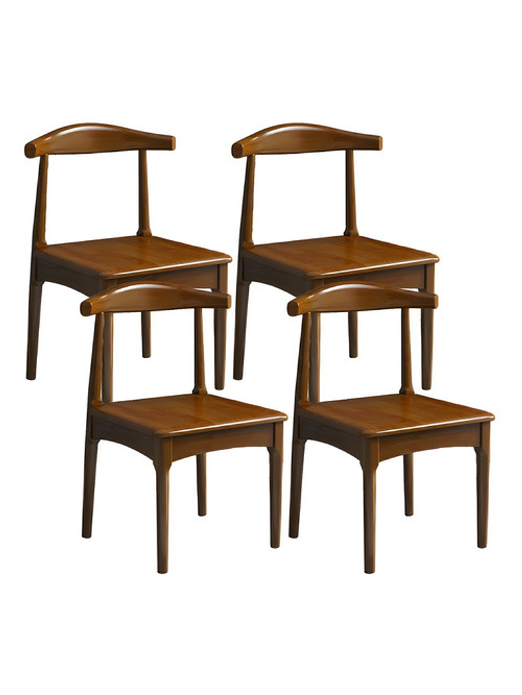 Silla Windsor Bistró Madera Color Nogal Set 4 Unidades 1