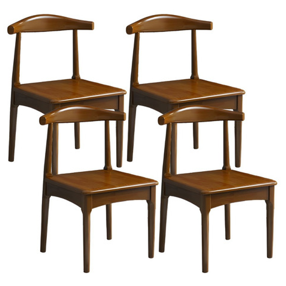 Silla Windsor Bistró Madera Color Nogal Set 4 Unidades 1