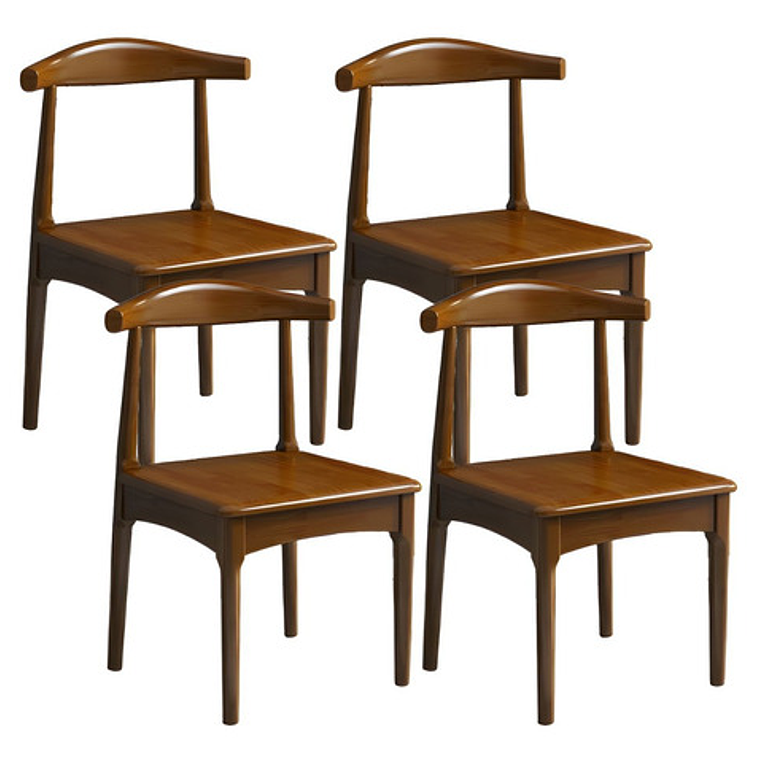 Silla Windsor Bistró Madera Color Nogal Set 4 Unidades 1