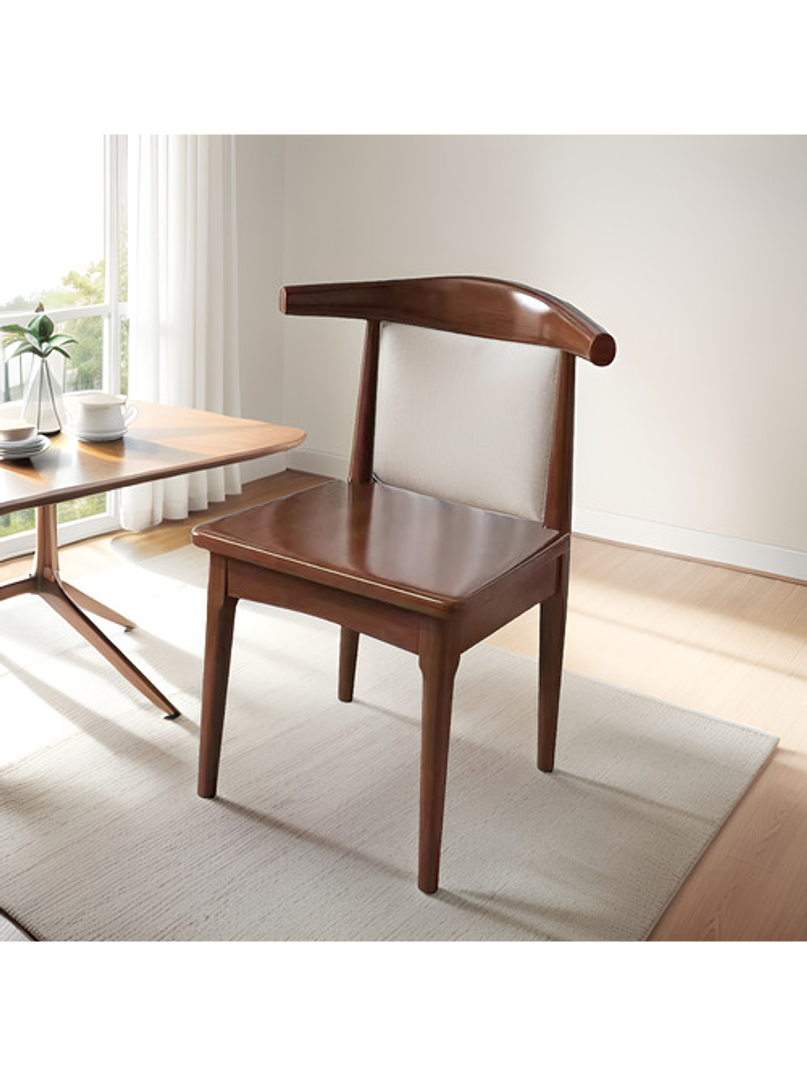 Silla Windsor Bistró Madera Color Nogal Set 4 Unidades 4