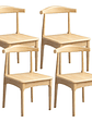 Silla Windsor Bistró Madera Original Natural Set 4 Unidades - Miniatura 1