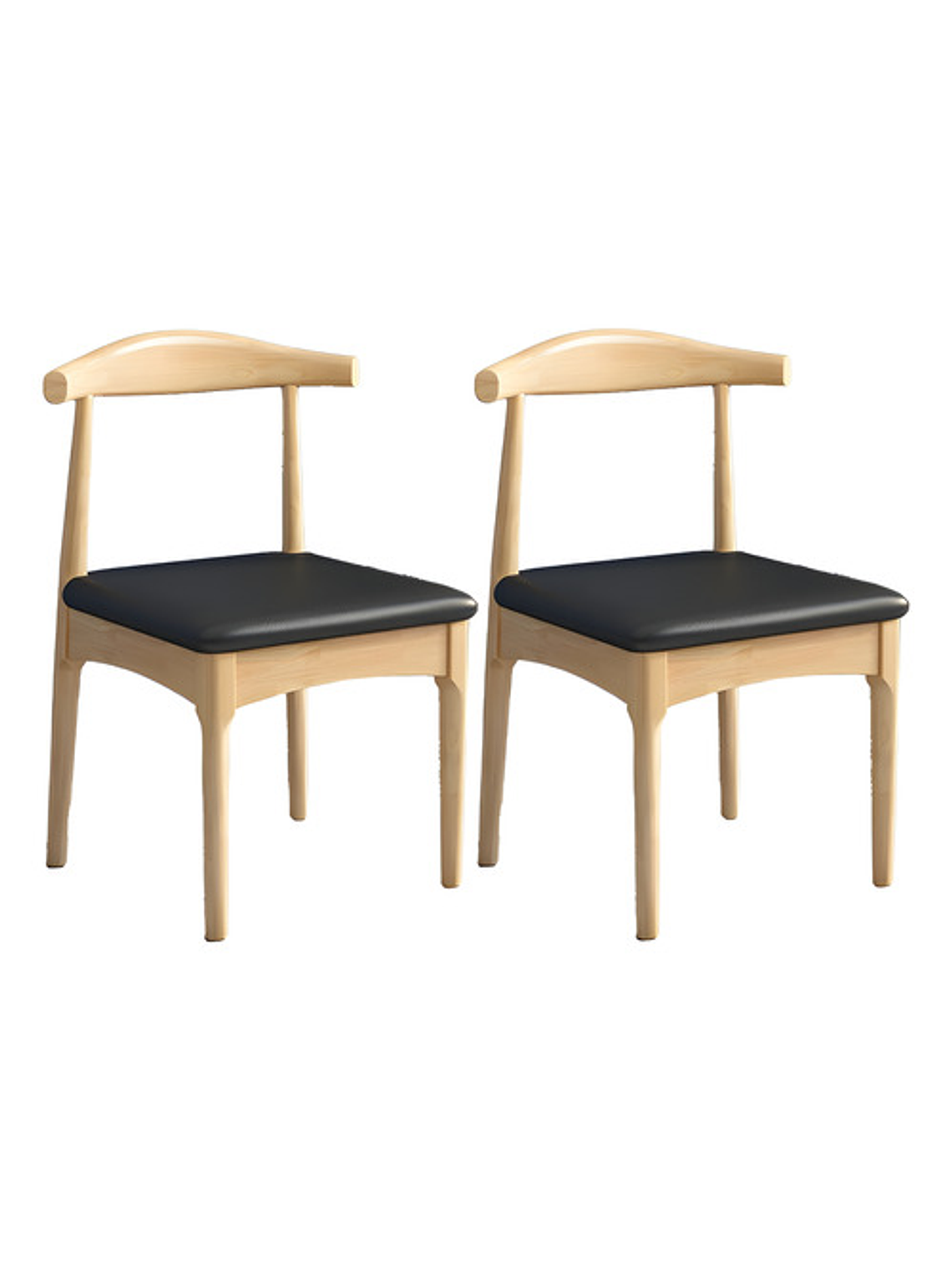 Silla Windsor Bistró Acolchada Madera Natural Set 2 Unidades 1