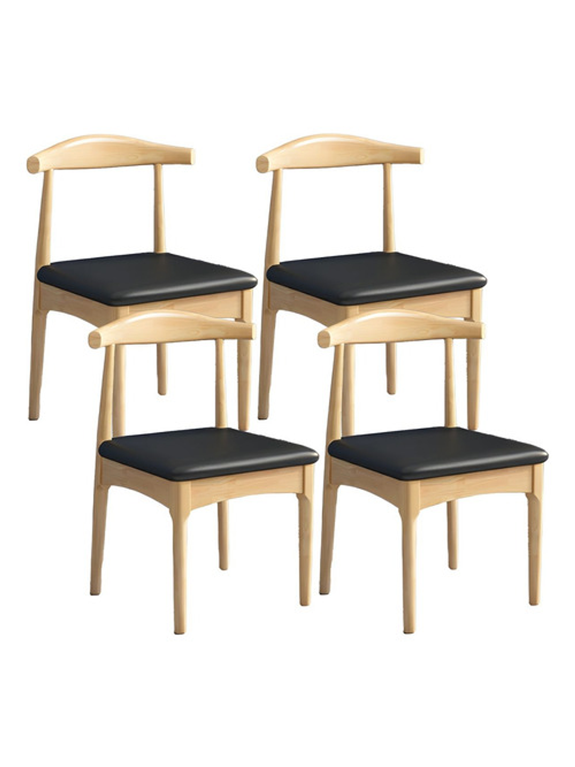 Silla Windsor Bistró Acolchada Madera Natural Set 4 Unidades 1