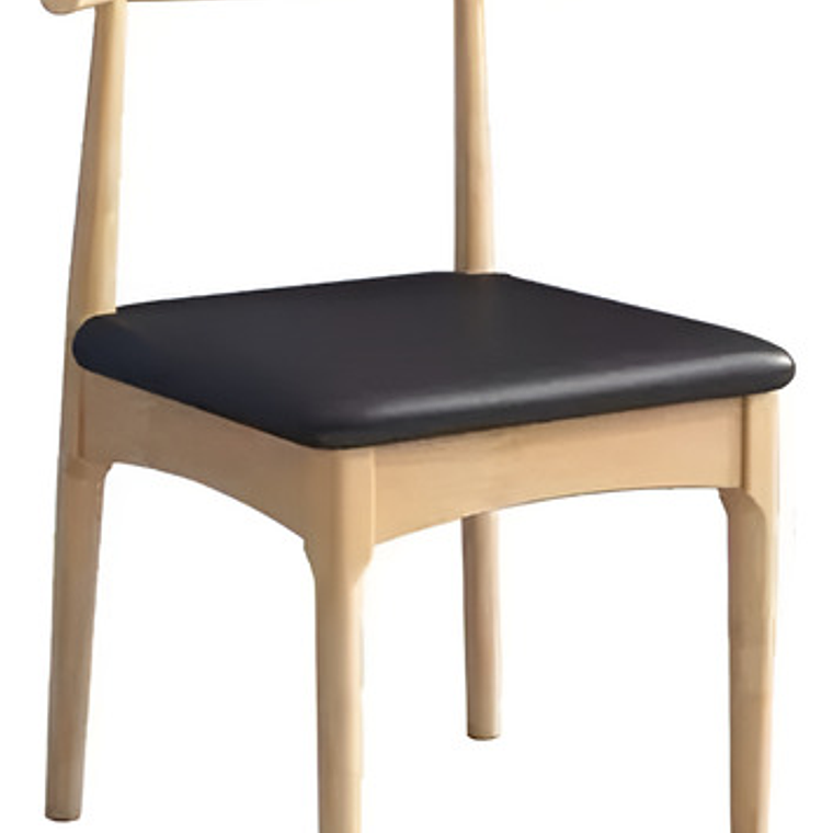 Silla Windsor Bistró Acolchada Madera Natural Set 4 Unidades 2