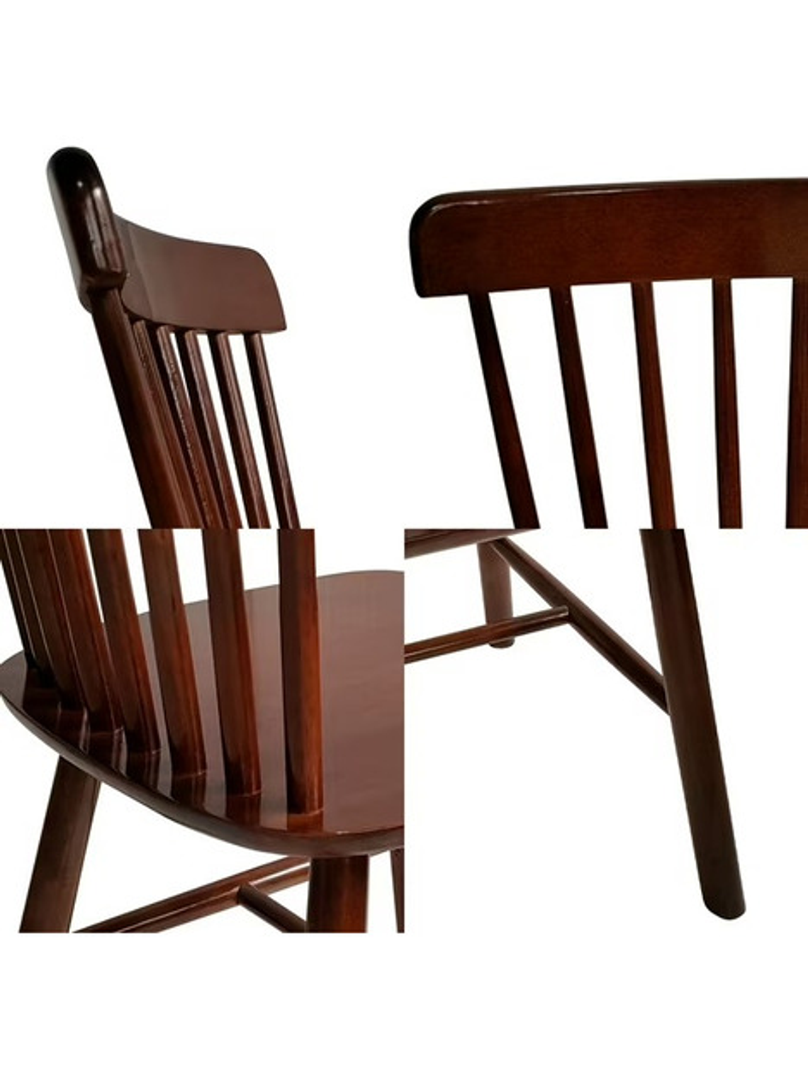 Mesa Con 2 Sillas Windsor Madera Nogal Original 130x80 3